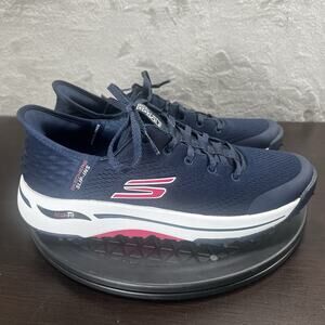 Skechers Womens Size 8.5 Navy Pink Go Golf Spiked Lace Up Shoes NO INSOLES